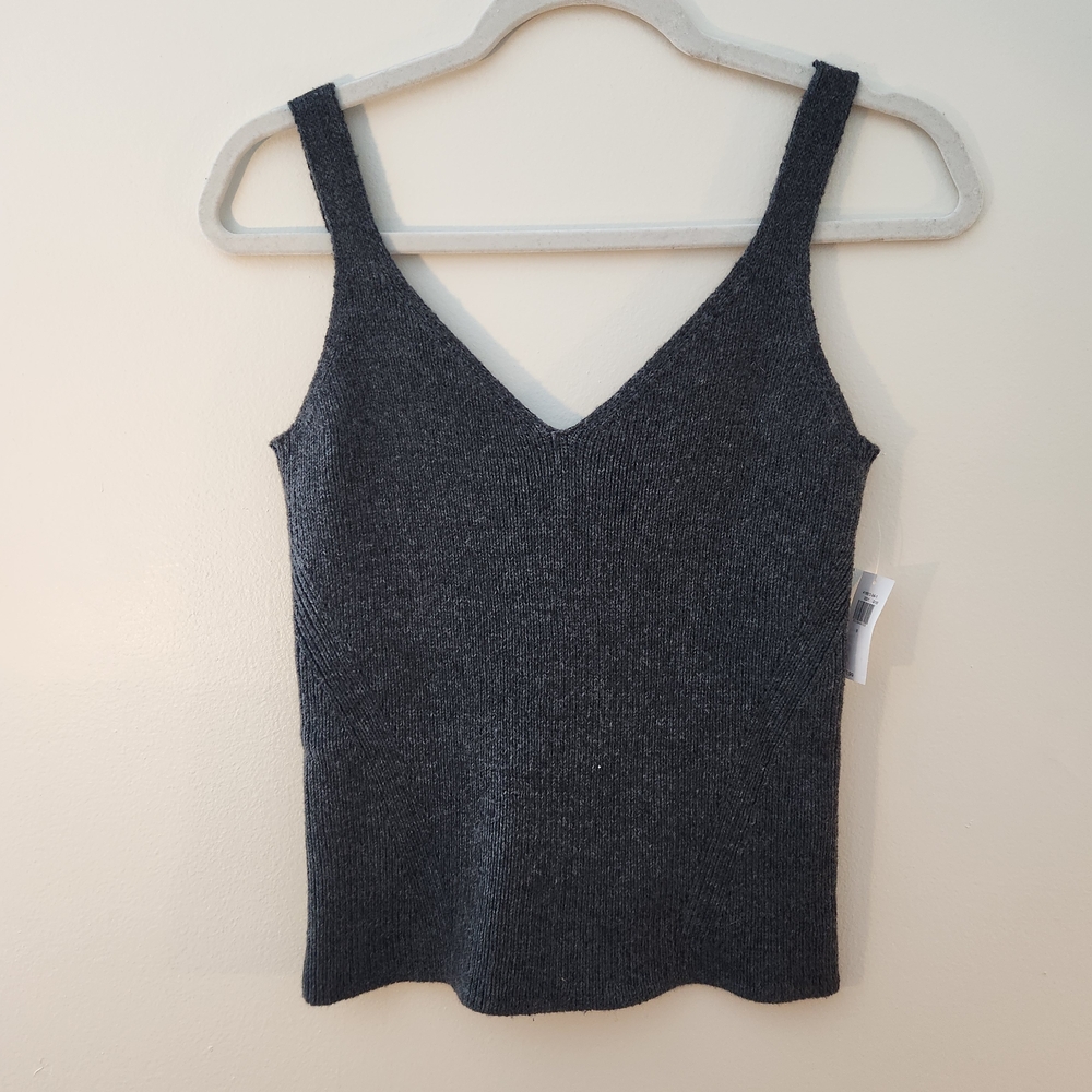 Old Navy Women's Dark Gray Sweater Knit Tank NWT
